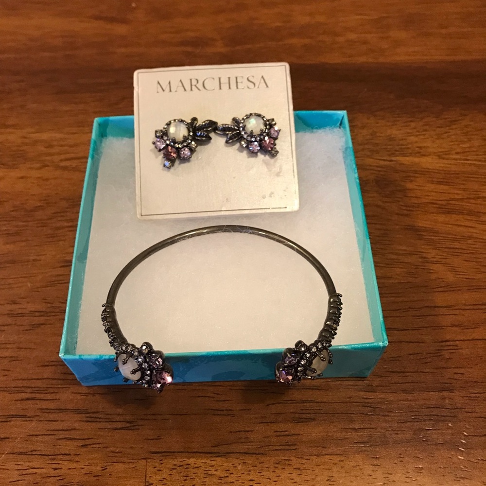 Marchesa bracelet & earring set